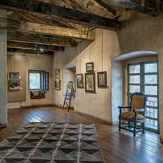 Gaussian splat of old mill art gallery